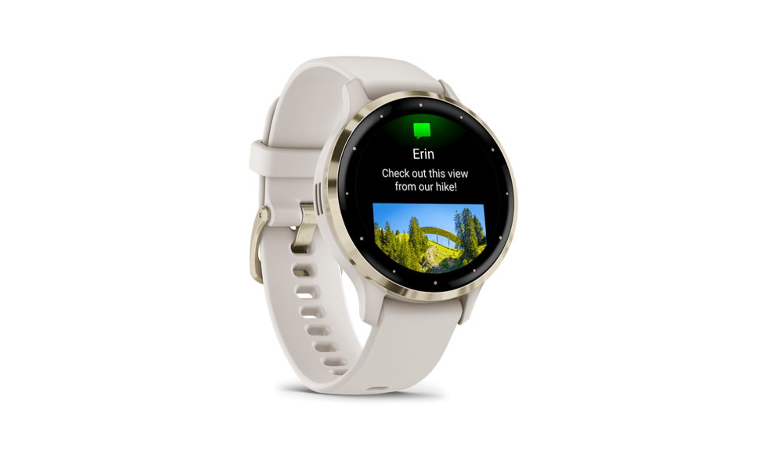 Garmin Venu 3S 41mm GPS Smartwatch - Cream Gold Stainless Steel Bezel with Ivory Case (010-02785-54)_2