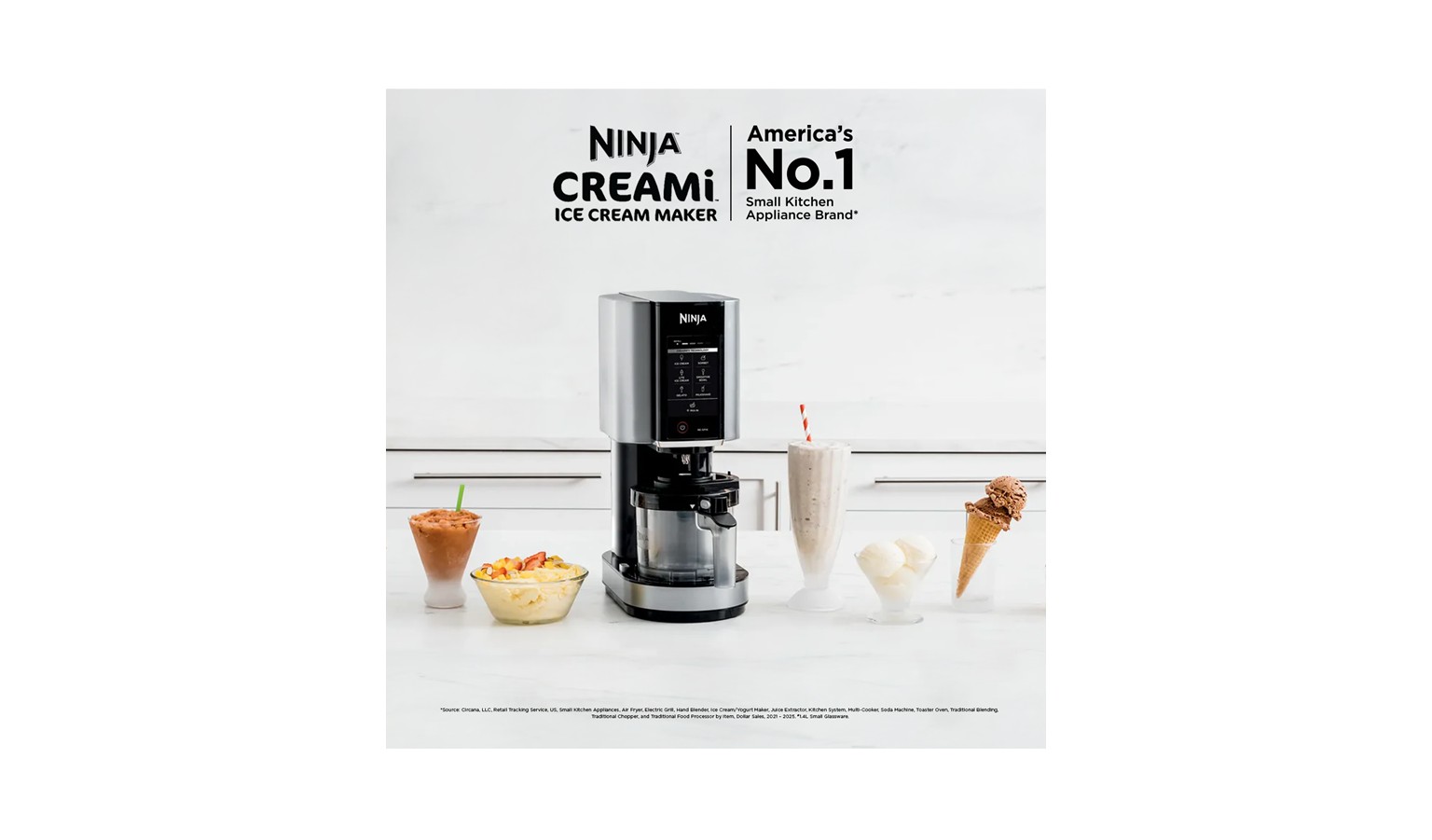 Ninja CREAMi Ice Cream Maker - Cloud Silver (NC-300)