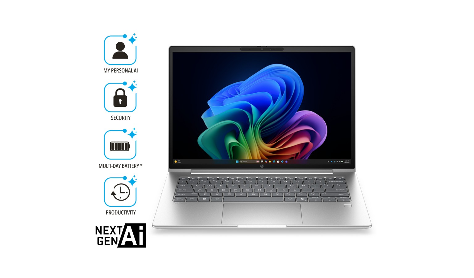 HP ProBook 4 G2i DU5B2AT 14-inch Intel Core 5-320-16GB RAM-512GB SSD AI PC - Pike Silver Aluminum
