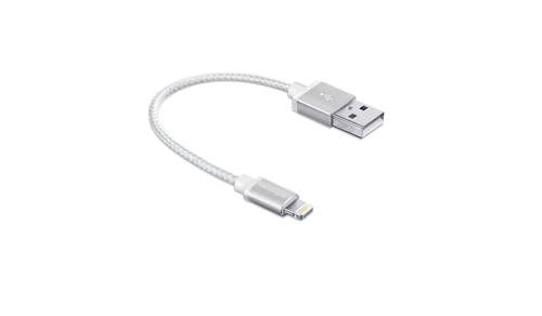 Innergie S15AWRA MagiCable 15CM USB To Lightning Braided Charging & Data Sync Cable - White