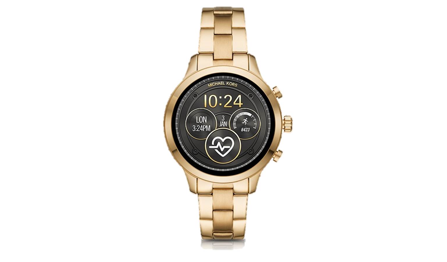 michael kors runway gold tone smartwatch