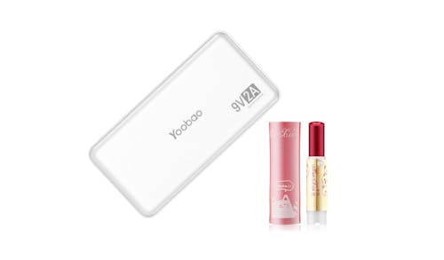 Yoobao Q12 12000mAh Powerbank - White + Lipstick 01