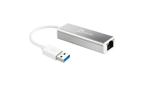 J5 Create JUE130 USB 3.0 gigabit Ethernet Adapter - Grey - 01