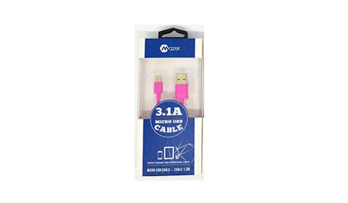 Mazer TPE 3.1A 1.2M Micro USB Data & Charging Cable -  Pink