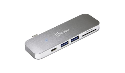 J5Create JCD388 USB-C 6-in-1 UltraDrive Mini Dock - Grey  - 01