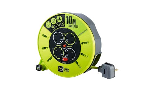 Masterplug 10M Cassette Cable Reel - Green - 01