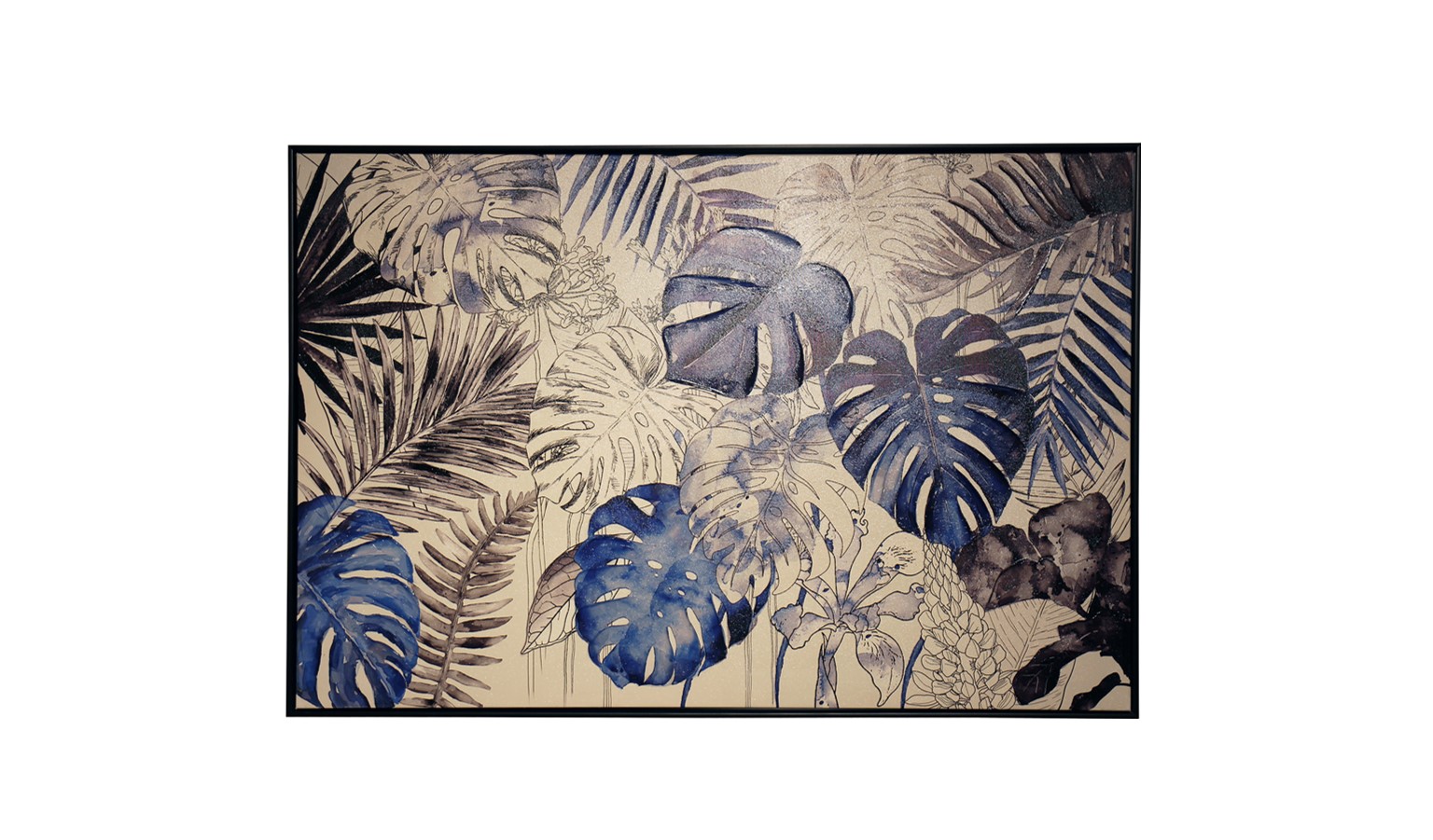 Blue Jungle Paint Wall Art 01