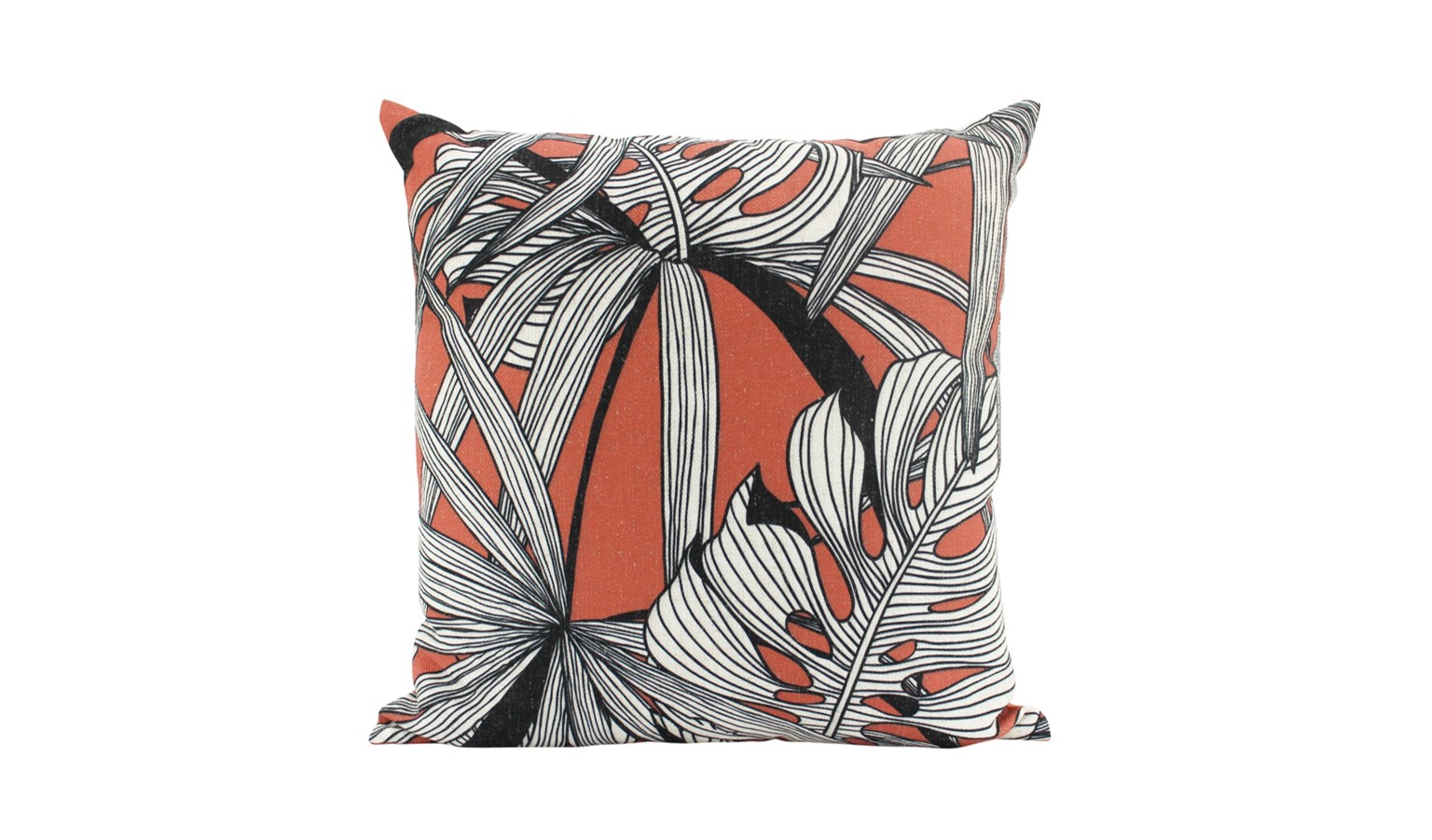 Nicholas Linen Fern Coral Cushion