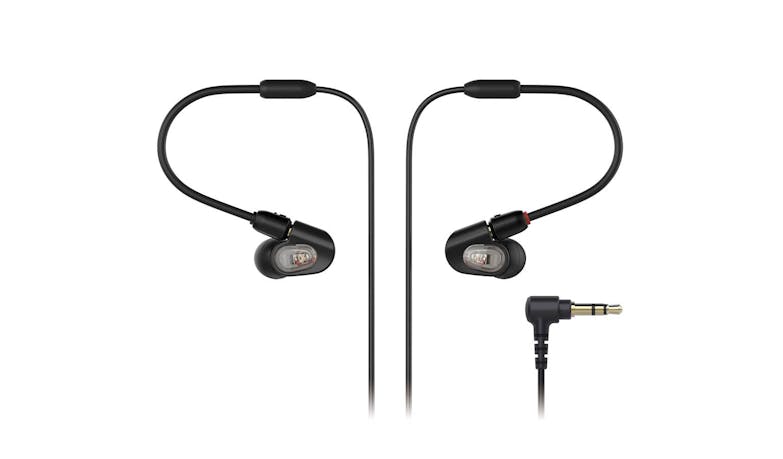 Audio-Technica ATH-E50 Professional In-Ear Monitor Headphone - Black (Front)