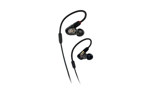 Audio-Technica ATH-E50 Professional In-Ear Monitor Headphone - Black (Side)