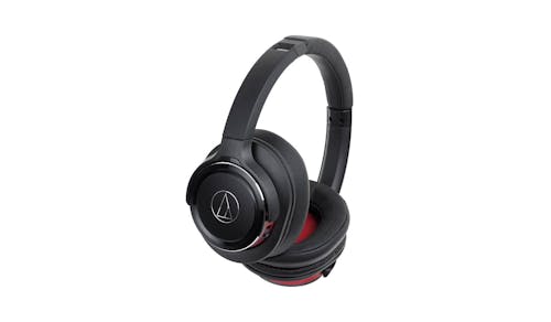 Audio-Technica Solid Bass Wireless Over-Ear Headphone - Black/Red