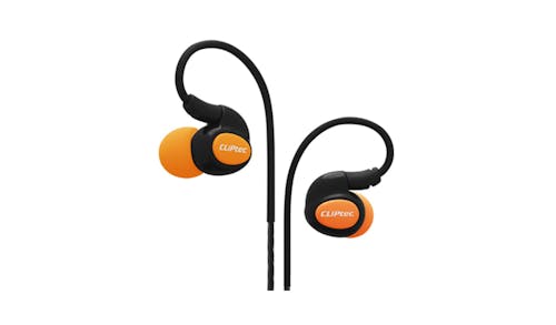 CLiPtec  BSE201 Sports Ear Hook Earphone with Mic - Orange 01