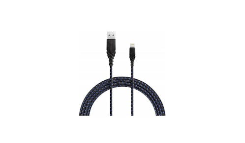 Energea Duraglitz 1.5m USB-A TO Lightning MFI Cable - Black