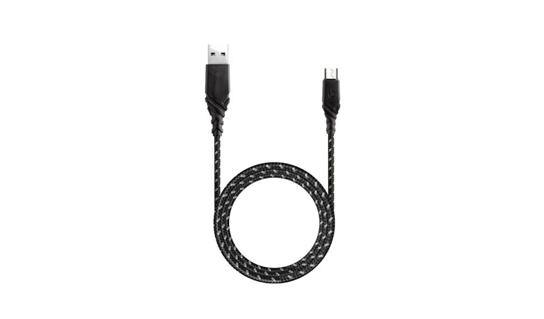 Energea DuraGlitz 1.5m USB-A to Micro Cable - Black-01