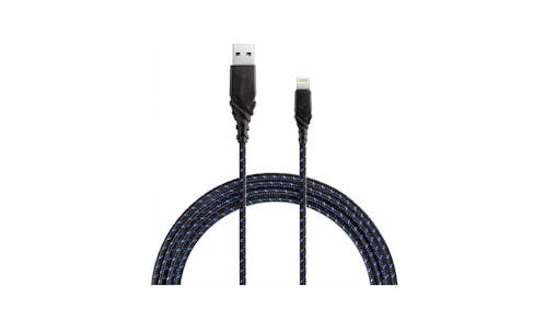 Energea DuraGlitz 1.5m Lightning Cable - Blue-01