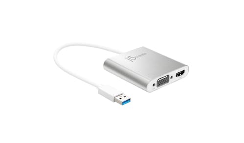 USB 3.0 to VGA HDMI Multi-Monitor Adapter - White