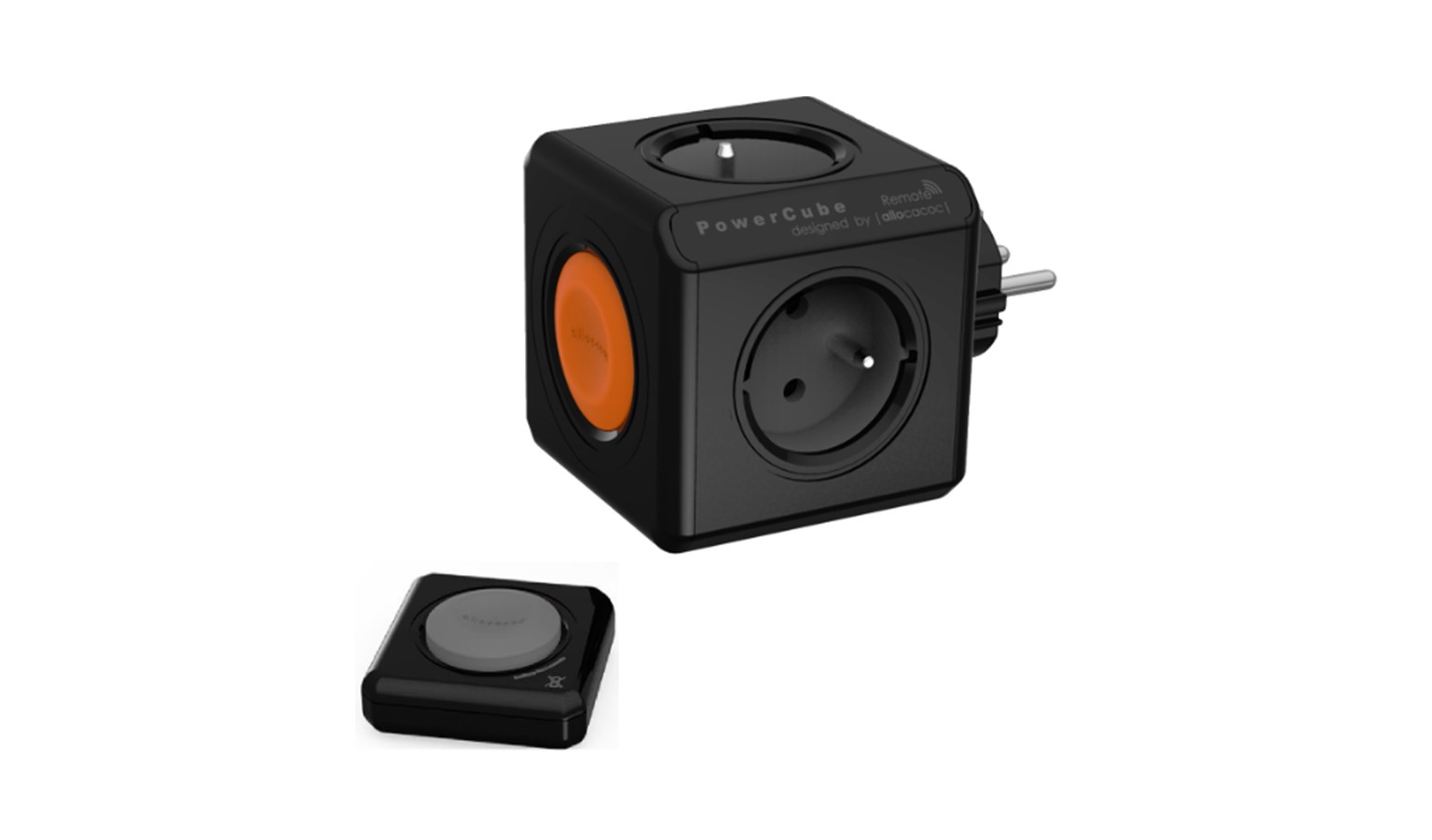 Allocacoc 1530 Remote Control Power Cube Socket - Black-01