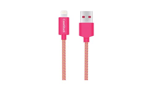 Casestudi 1M Lightning Cable - Ballistic Pink 01
