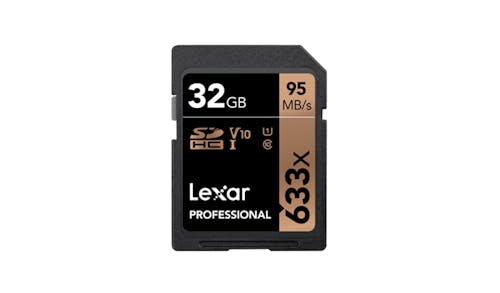 Lexar Pro 633x 32GB UHS-I Memory Card - Black-01