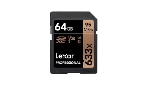 Lexar Pro 633x 64GB UHS-I Memory Card - Black-01