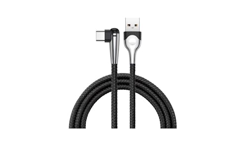 Baseus MVP 90 Degree 3A USB Type-C Nylon Charging Cable - Black
