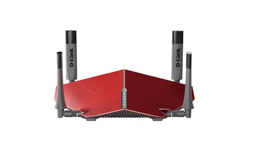 D-Link Dual Band Wireless Gigabit WiFi Router - Metallic red