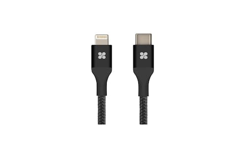 Promate USB Type-C OTG Cable with Lightning Connector - Black-01