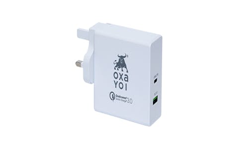 Oxa 60W 2 ports PD + Qualcomm 3.0 Charger - White-01