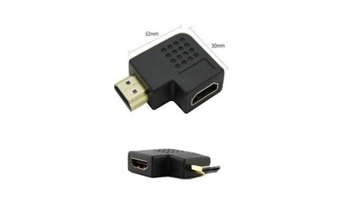 Sarowin ZAA08 270° HDMI Male to Female Adapter - Black-01