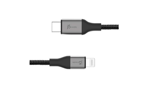 J5 Create JLC15B USB-C to Lightning Cable - Black-01