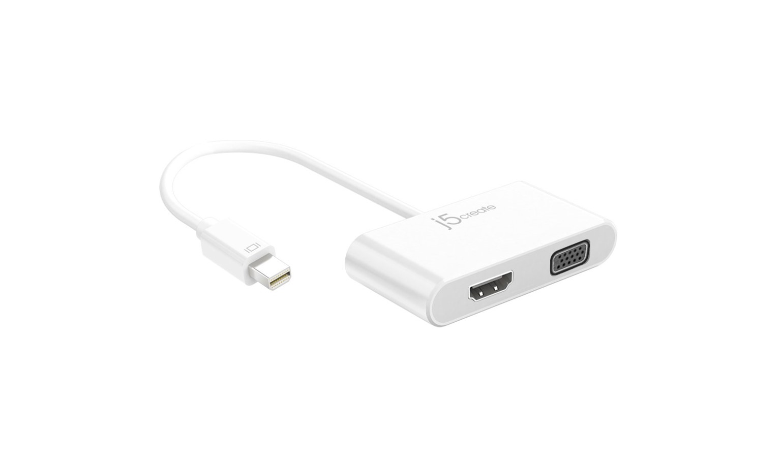 J5 JDA172 Mini DisplayPort to HDMI/ VGA Adapter White Harvey Norman
