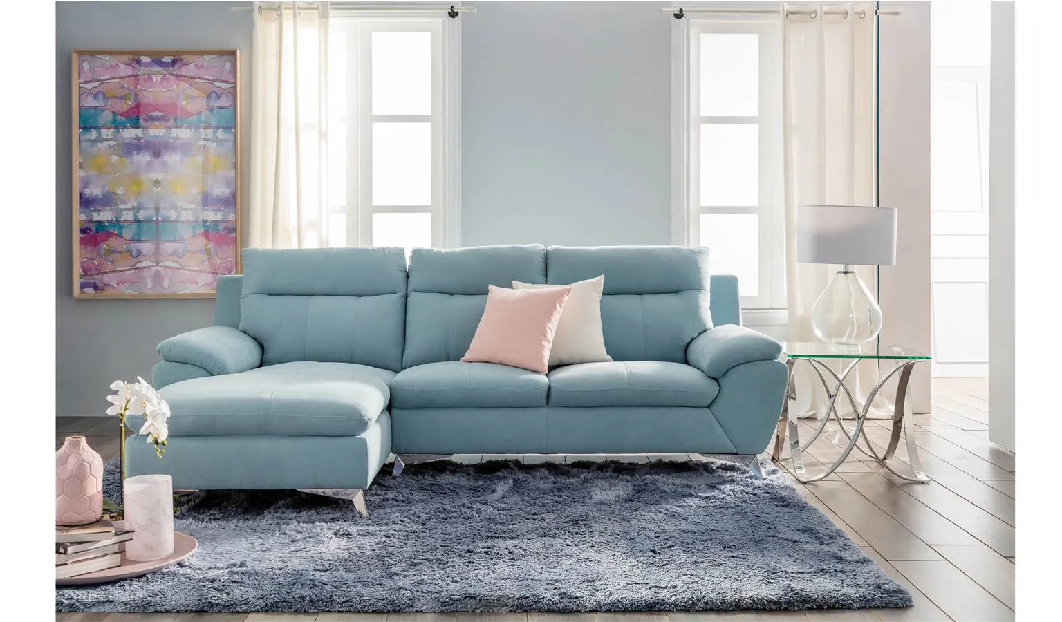 Solo Fabric 2 Seater Rhf Chaise Harvey Norman Malaysia