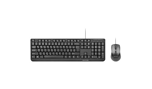 Promate Combo-KM1 Wired USB Keyboard & Mouse Combo - Black-01