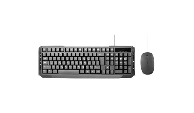 Promate EasyKey-3 Wired Keyboard & Mouse - Black