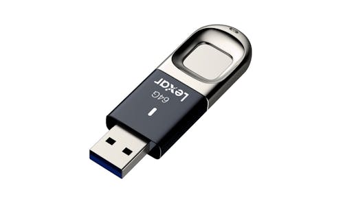 Lexar F35 USB 3.0 64GB Jumpdrive Fingerprint - Black-01