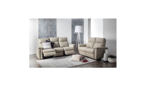 Gornda Leather 3 Seater + 2 Seater Manual Recliner