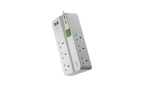 APC PM6U-UK 6 outlets 2 USB ports Surge Protector - White_01