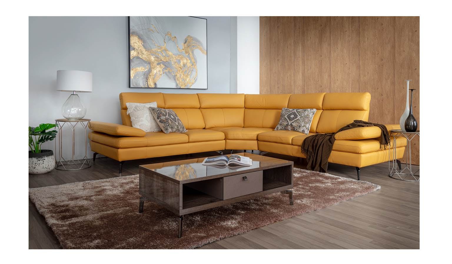 Cannon Full Leather L-shape Sofa | Harvey Norman Malaysia