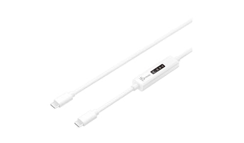J5Create JUCP14 USB-C 2.0 to USB-C Cable With OLED Meter - White_01