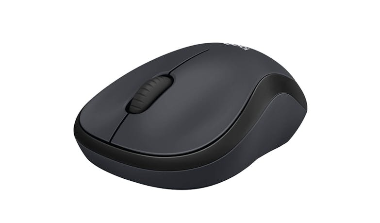 Logitech M221 Silent Wireless Mouse - Charcoal (Front)