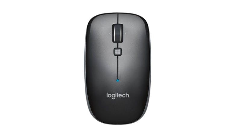 Logitech M557 Bluetooth Mouse - Dark Grey (Top)