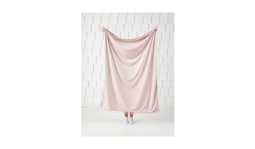 Linen House Belmore Throw - Pink Champagne