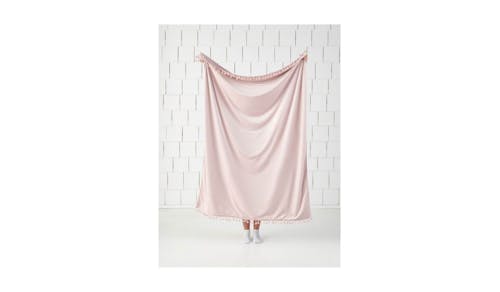 Linen House Belmore Throw - Pink Champagne