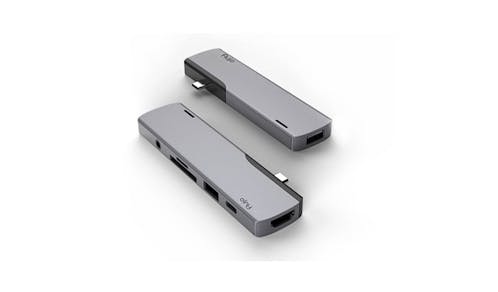 Flujo CH63-G Multiple USB Type C 7-In-1 Adapter for Type C Laptops