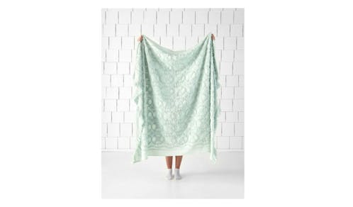 Linen House Somers Throw - Mint