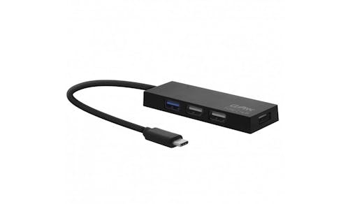 CLiPtec RZH621 Connez Type-C USB3.1 1+3 USB Port Hub - Black (Main)