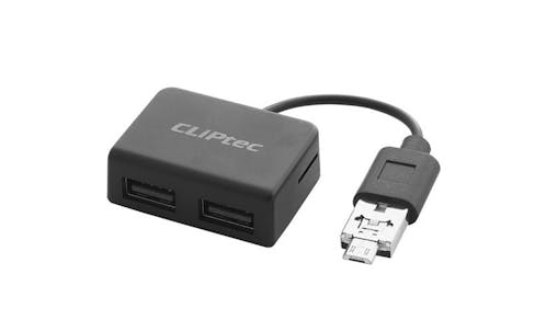 CLiPtec RZR535 MOBILE COMBO ll USB + Micro OTG Combo Card Reader - Black