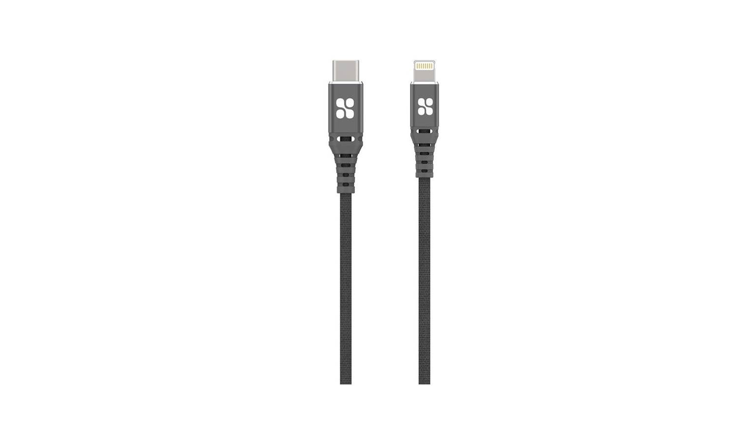 Promate USBC To Apple Lightning Data & Charge Cable Grey Harvey