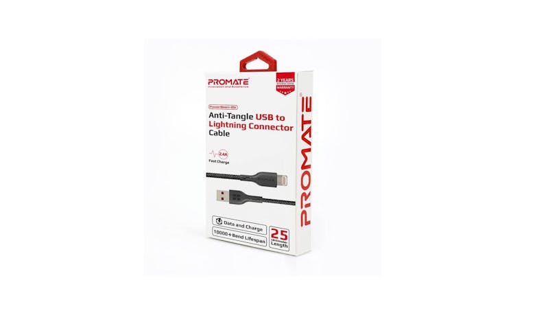 Promate PowerBeam-25i Lightning Cable - Black