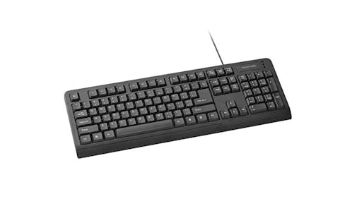 Promate EasyKey-1 Professional Ergonomic Wired Keyboard - Black